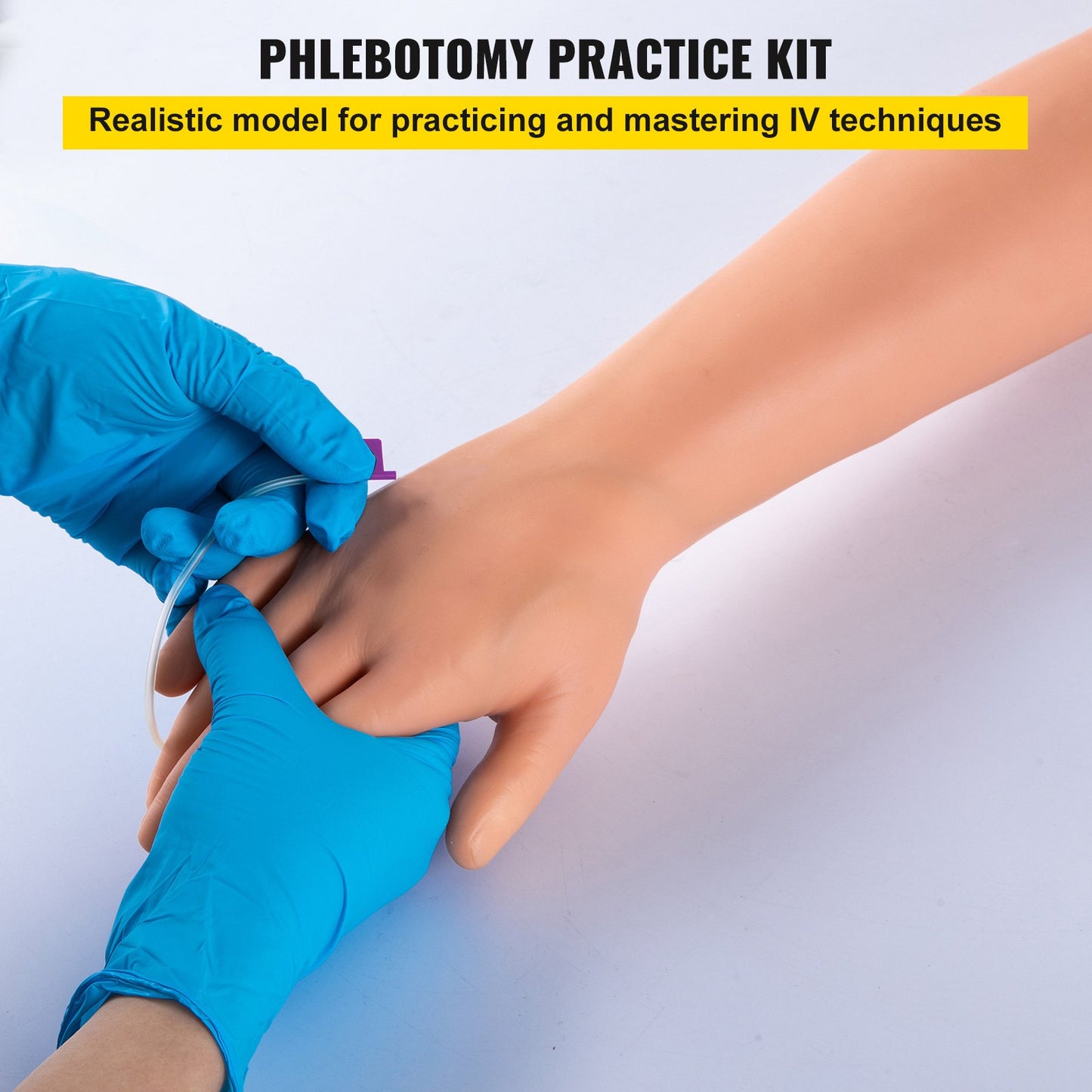 Phlebotomy Practice Kit, IV Venipuncture Intravenous Training, High Simulation IV Practice Arm Kit with Carrying Case, Practice and Perfect IV Skills, for Students Nurses and Professionals