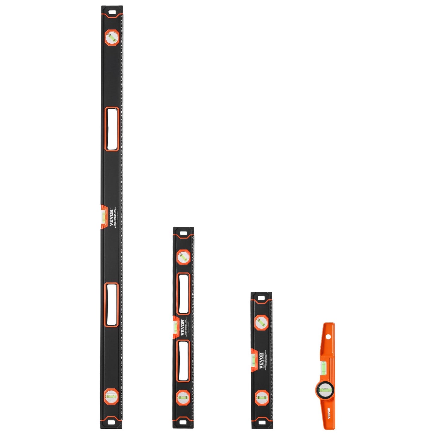 4-piece magnetic torpedo level 48/24/16/10 Inbox Leveler with bubble bottle