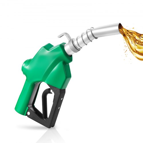 1 Inch NPT Automatic Fuel Nozzle, Max Flow Rate 21.6 GPM, Auto Shut Off Diesel Gas Pump Nozzle with 3-Speed Trigger Lock & 1-3/16 in (OD=30.1 mm) Spout for Gasoline, Diesel, Kerosene, Green