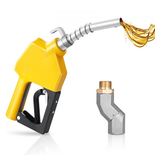 3/4-Inch NPT Automatic Fuel Nozzle with Swivel, Max Flow Rate 11.8 GPM, Auto Shut Off Diesel Gas Pump Nozzle with 3-Speed Trigger Lock & 0.78 in (OD=20 mm) Spout for Gasoline, Diesel, Kerosene