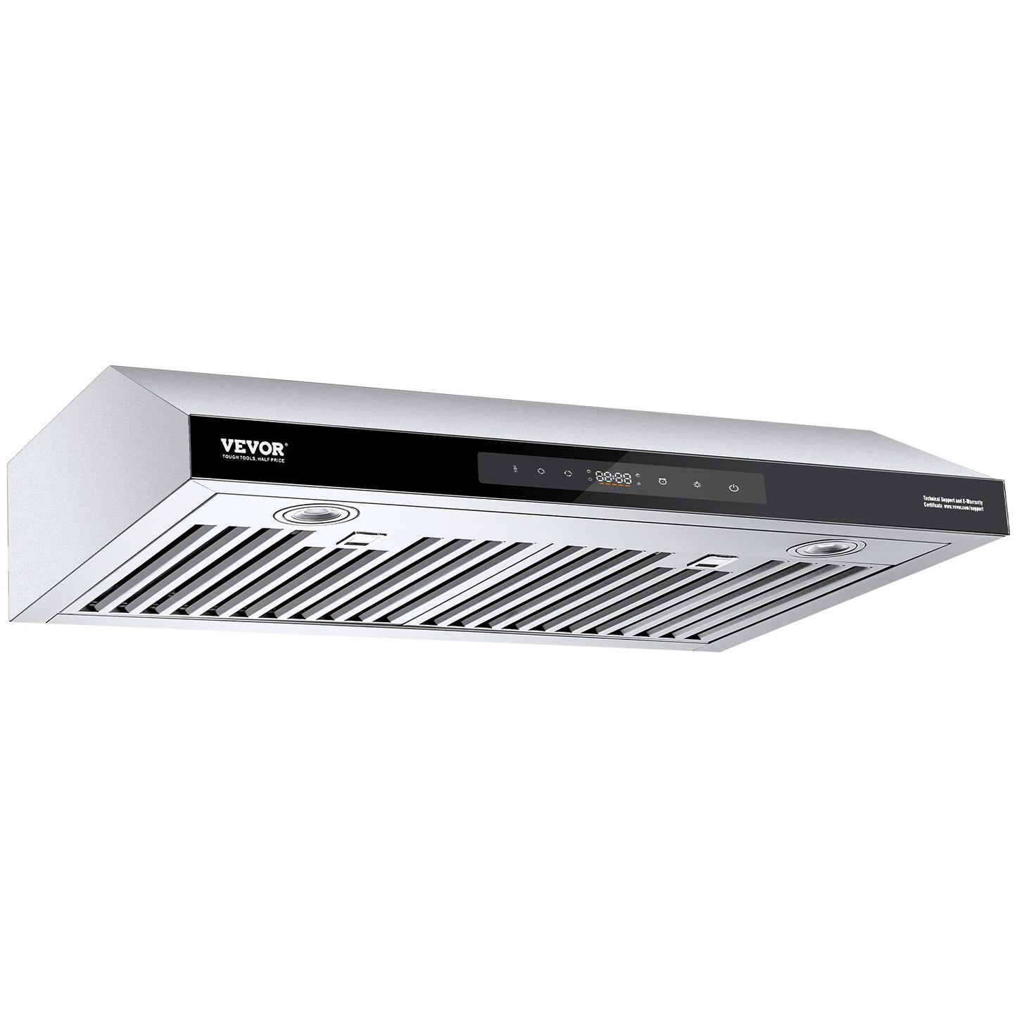 Under Cabinet Range Hood, 30 Inch Kitchen Vent Hood, 900CFM Dual Motors Stainless Steel Stove Hood, with Gesture & Touch Control, LED Light, and 4-Speed Exhaust Fan