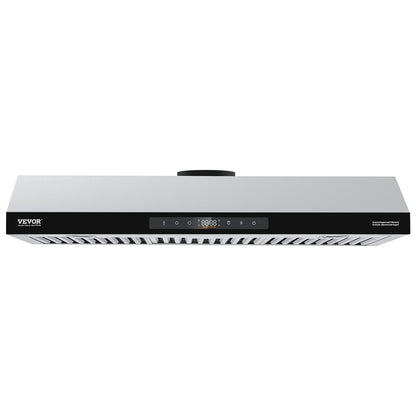 Under Cabinet Range Hood, 36 Inch Kitchen Vent Hood, 900CFM Dual Motors Stainless Steel Stove Hood, with Gesture & Touch Control, LED Light, and 4-Speed Exhaust Fan