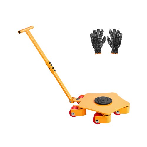 Machine Skate, 8800 lbs Machinery Moving Skate, Machinery Mover Skate with 360° Rotation Cap and PU Swivel Rollers, Heavy Duty Industrial Machinery Mover with Handle for Warehouse, Workshop