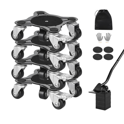 Furniture Dolly Heavy Duty Möbelflyttare med 5 hjul 1200 lbs Kapacitet