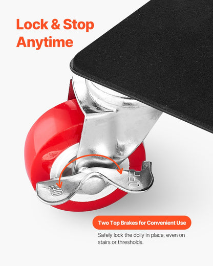 Furniture Dolly Heavy Duty Möbelflyttare med 5 hjul 3474 lbs Kapacitet