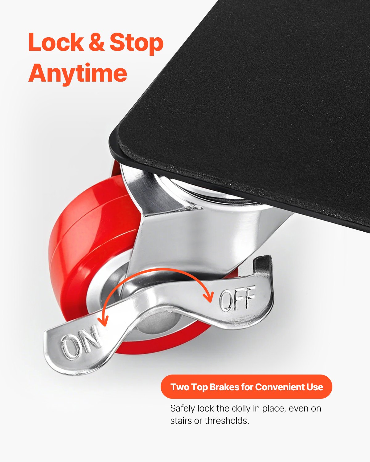 Furniture Dolly Heavy Duty Möbelflyttare med 5 hjul 1200 lbs Kapacitet