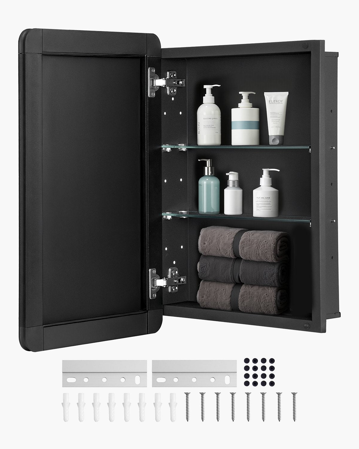 Medizinschrank, 40,6 x 61 cm, Spiegel, Medizinschrank, verstellbare Regale