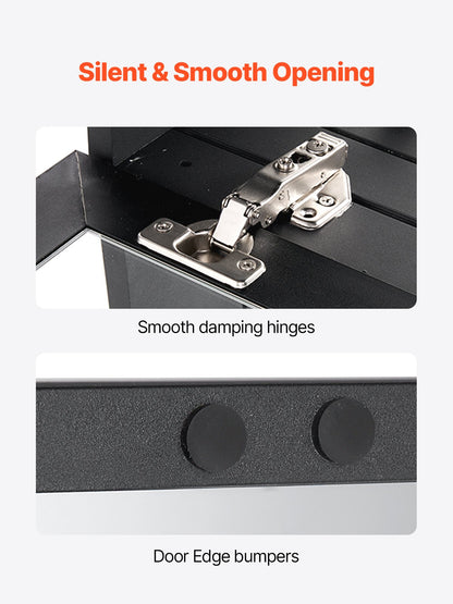 Medizinschrank, 66 x 76,2 cm, Spiegel, Medizinschrank, verstellbare Regale