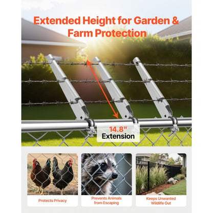 10-pack 35cm Barbed Wire Arm Extenders for 3.3cm to 3.8cm Chain Link Fence | EU