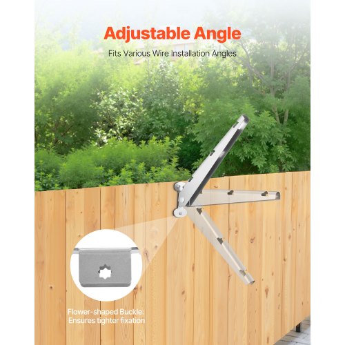 Barbed wire arms 10-pack 30 cm extension for fence posts, surface mounted | EU