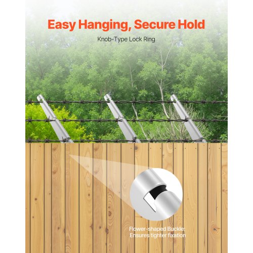 Barbed wire arms 10-pack 30 cm extension for fence posts, surface mounted | EU