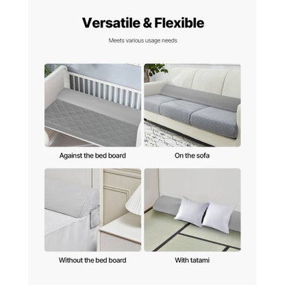 Sängkilkudde 190x25x15 cm Plyschfyllnad för sänggavel, fyller 0-18 cm springa |  EU