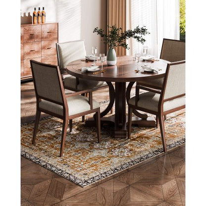 Stor yta Matta 1,8x2,7 m Halkfri Golvmatta Vintage Brun Grön