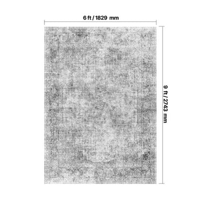 Großer Teppich 1,8x2,7 m rutschfeste und reißfeste Bodenmatte Bohemian Grau