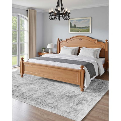 Großer Teppich 1,8x2,7 m rutschfeste und reißfeste Bodenmatte Bohemian Grau