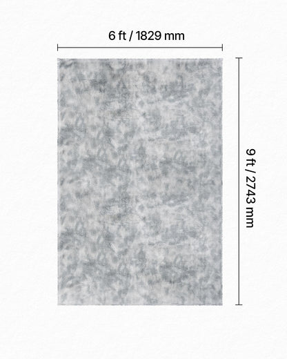 Indoor Plush Area Rugs, 6 x 9 ft Soft Plush Carpet, Furry Shag Area Rugs for Living Room, Bedroom, Modern Home Decor Aesthetic Long-Pile Rug, Non-Shedding, Slip-Resistant, Tie-Dye Light Gray