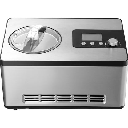 2 Quart Automatische Eismaschine Elektrische Joghurt Gelato Maker Silber