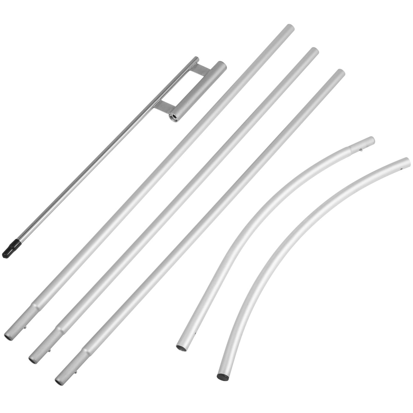 Reklamflaggstång, 10 x fjäderflaggbuntar med markspets, 16 fot vindstilla flaggstångsset med markmonteringsstav, 6 st Swooper flaggstångssats, skyltflagga för företag skyltfönster