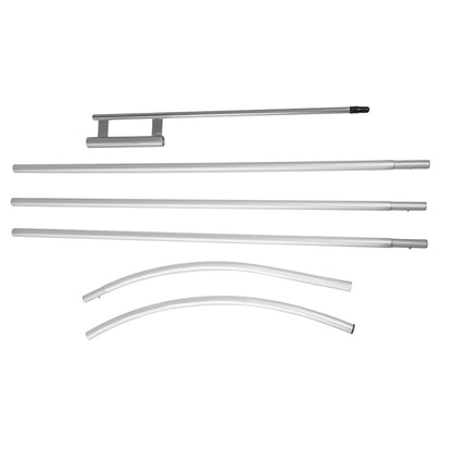 Reklamflaggstång, 12 x fjäderflaggbuntar med markspets, 16 fot vindstilla flaggstångsset med markmonteringsstav, 6 st Swooper flaggstångssats, skyltflagga för företag skyltfönster