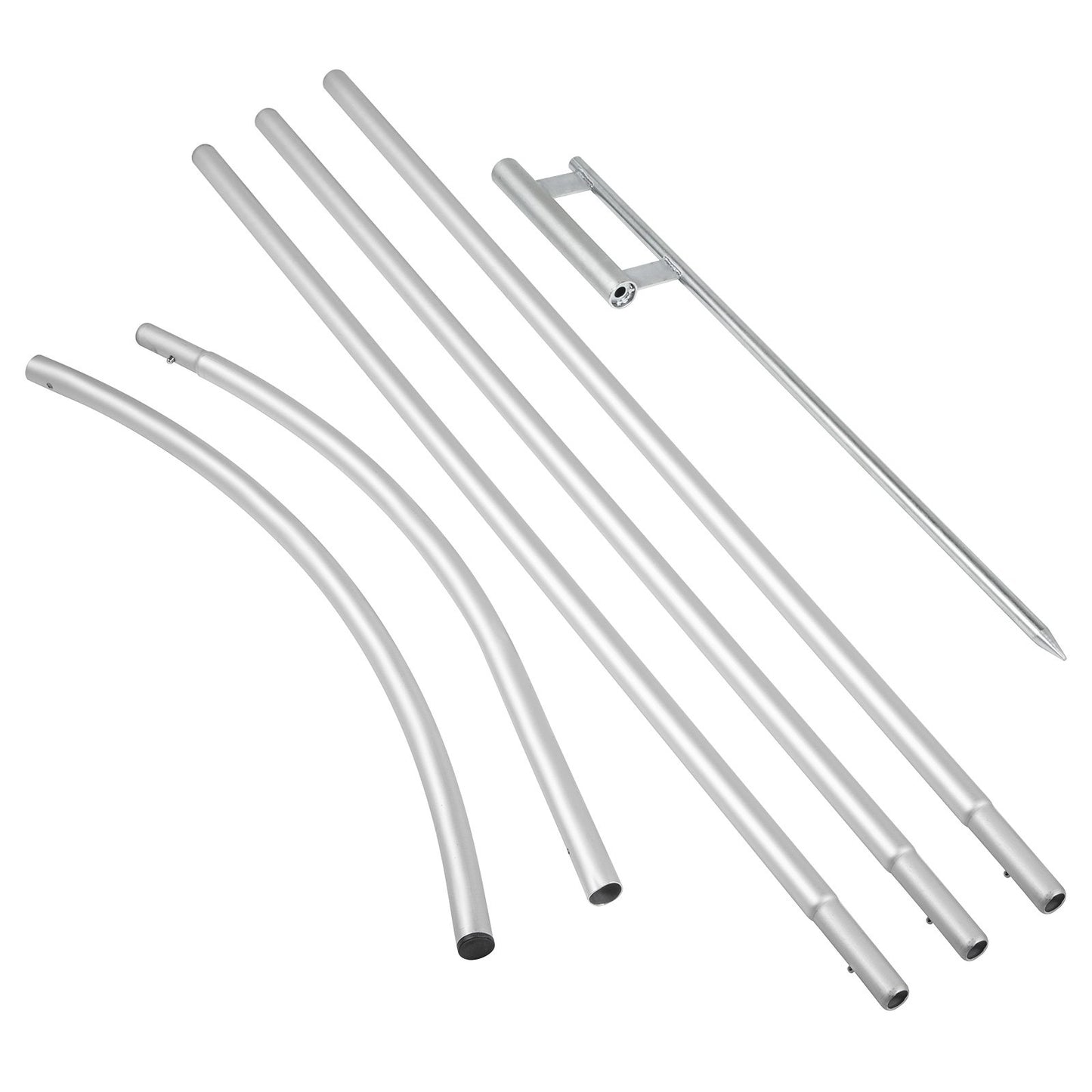 Reklamflaggstång, 30 x fjäderflaggbuntar med markspets, 16 fot vindlösa flaggstångsset med markmonteringsstav, 6 st Swooper flaggstångssats, skyltflagga för företag skyltfönster