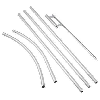 Reklamflaggstång, 30 x fjäderflaggbuntar med markspets, 16 fot vindlösa flaggstångsset med markmonteringsstav, 6 st Swooper flaggstångssats, skyltflagga för företag skyltfönster