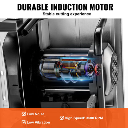 Wet Tile Saw, 7-inch 65Mn Steel Blade, 3500 RPM Induction Motor, Tile Cutter Wet Saw with Water Reservoir, 0-45 Degrees Miter Angle for Cutting Tiles and Stones, for DIY Enthusiasts