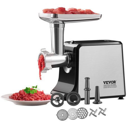 Meat Grinder, 3 Lbs/Min Capacity Electric Meat Grinders with Blade, Grinding Plate, Sausage Maker, Kubbe Kit, Stainless Steel Meat Mincer for Home Kitchen