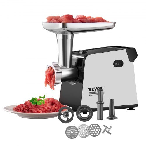 Meat Grinder, 3 Lbs/Min Capacity Electric Meat Grinders with Blade, Grinding Plate, Sausage Maker, Kubbe Kit, Stainless Steel Meat Mincer for Home Kitchen