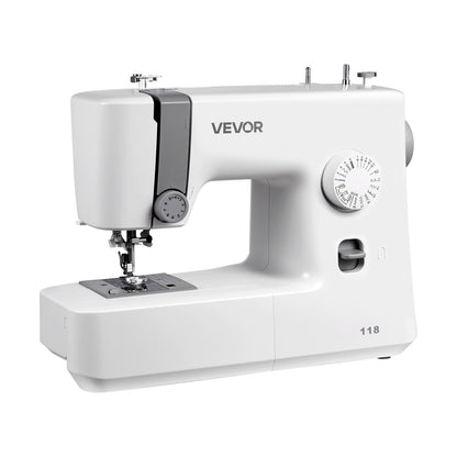 Sewing Machine, 18 Stitch Applications, with LED Light and Foot Pedal, Simple Dial Control, Interior Metal Frame, Lightweight and Portable Beginner Sewing Machine for Adults Crafts and Mending