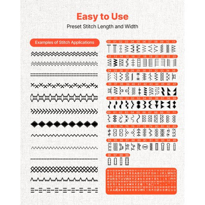 Computergesteuerte Nähmaschine Digitale Nähmaschine 200 Stichanwendungen | EU