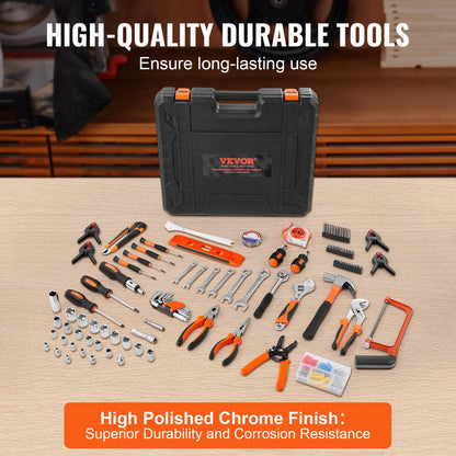 Tool kit 216 pieces general household hand tool set with portable tool bag
