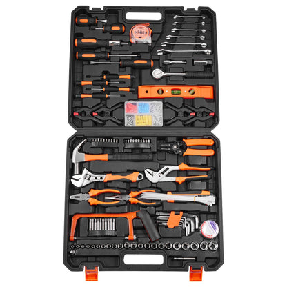 Tool kit 216 pieces general household hand tool set with portable tool bag