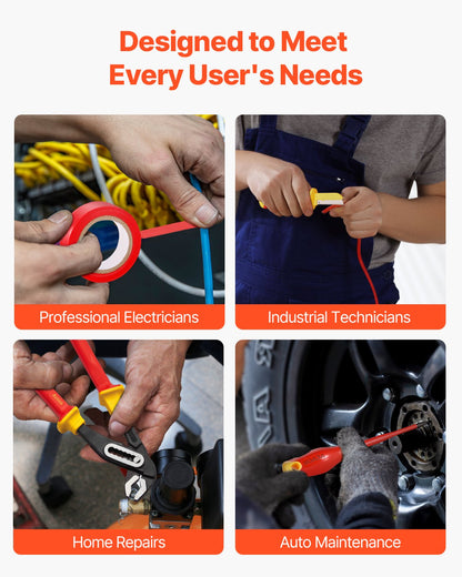 Insulated Screwdriver Set, 50-Piece Professional Electrical Screwdriver Set, 1000V Insulated Electrician Tool, with Magnetic Tips, T-Handle Hex Wrench, Screwdriver, Single-Pole Voltage Tester