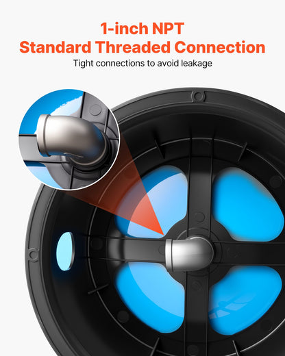 20-Gallon Vertical Well Pressure Tank, Pre-Charged Pressurized Water Tank for Well Pumps, Heavy-Duty Carbon Steel Water Storage Container for Home, School, Farm & Irrigation Systems