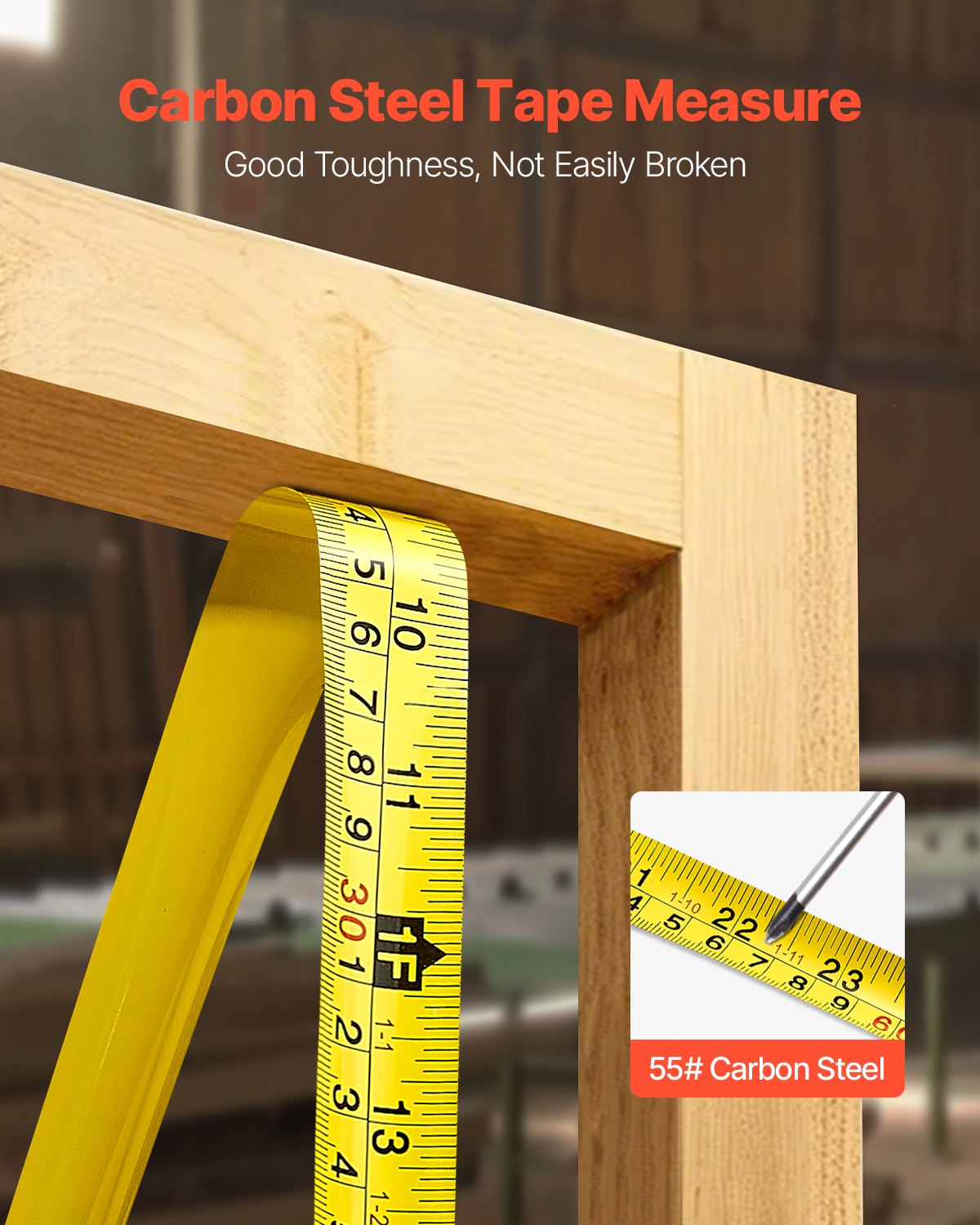 2 Packs Tape Measure 25 ft Length, Measuring Tape with Retractable, Imperial and Metric ft/m Dual-Scale & ABS Case & Easy Read Steel Measurement Tool,for Outdoor,Decoration