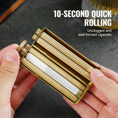 Cigarette Rolling Machine, Solid Brass Cigarette Roller, Manual Tobacco Rolling Machine Fits Up to 70mm Paper, Vintage & Luxurious Gift for Father's Day, Birthday