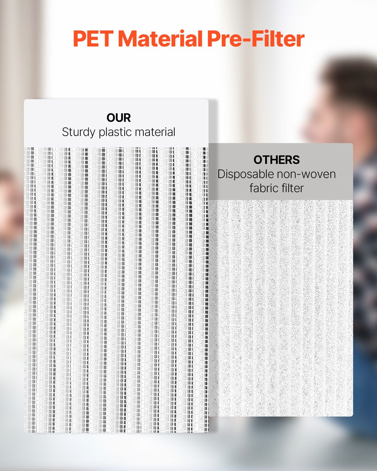 Air Purifier Replacement Filter, H11, 2-in-1 Compact & Lightweight Replacement Filter with PET Pre-Filter, Easy-to-Grab Purifier Filter with Non-Woven Fabric, Fit for Cylindrical Purifier