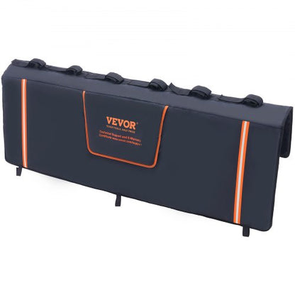 Tailgate Bike Pad, 62" Truck Tailgate Pad Carry 6 Mountain Bikes, Tailgate Protection Pad with Reflective Strips and Tool Pockets, Tailgate Pad with Rear Camera Opening for Pickup Trucks