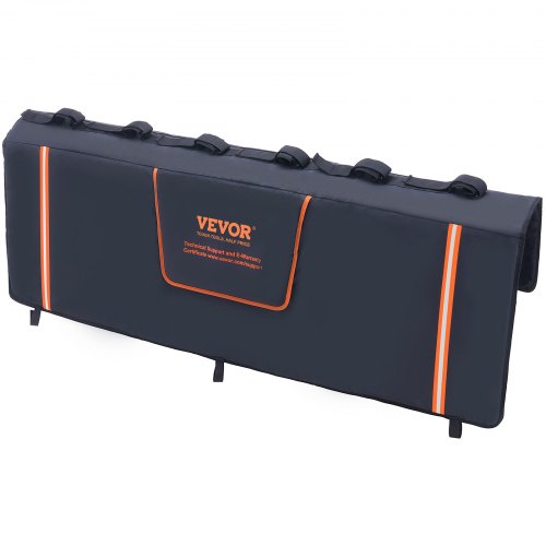 Tailgate Bike Pad, 62" Truck Tailgate Pad Carry 6 Mountain Bikes, Tailgate Protection Pad with Reflective Strips and Tool Pockets, Tailgate Pad with Rear Camera Opening for Pickup Trucks