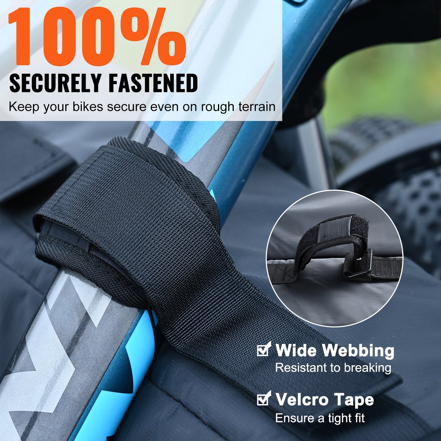 Tailgate Bike Pad, 62" Truck Tailgate Pad Carry 6 Mountain Bikes, Tailgate Protection Pad with Reflective Strips and Tool Pockets, Tailgate Pad with Rear Camera Opening for Pickup Trucks