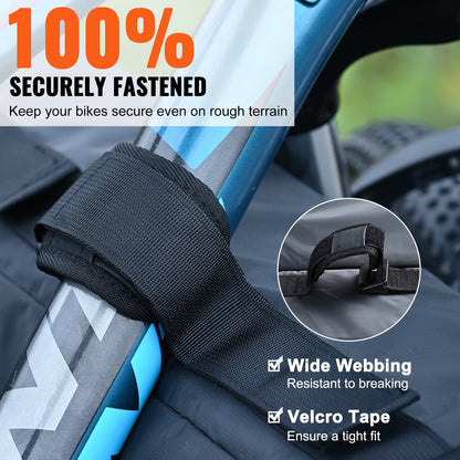 Tailgate Bike Pad, 62" Truck Tailgate Pad Carry 6 Mountain Bikes, Tailgate Protection Pad with Reflective Strips and Tool Pockets, Tailgate Pad with Rear Camera Opening for Pickup Trucks
