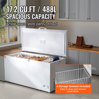 Coastal Freezer 17,2 cu.ft / 488 L großes Gefrierfach und 4 herausnehmbare Körbe