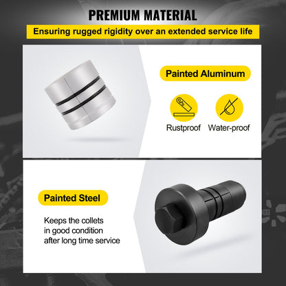 Pipe Stretcher Kit, Exhaust Pipe Stretcher Kit 1-5/8\" to 4-1/4\", Exhaust Pipe Expander Kit for Tail Pipe Tube, Exhaust Pipe Expander Tool with Storing Case, 7 Pcs Pipe Expander, Exhaust Stretc