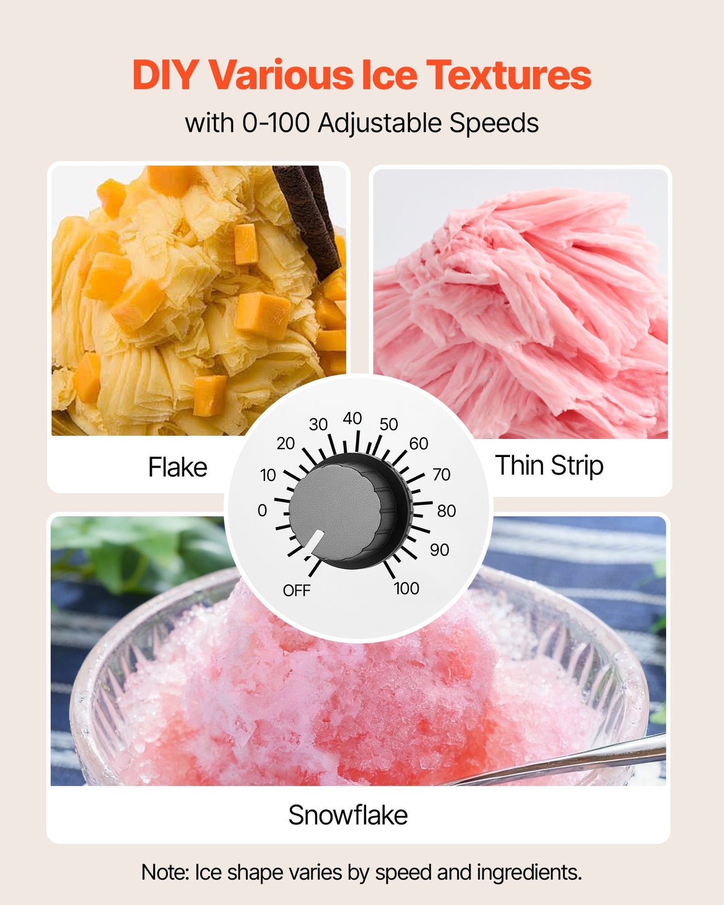 Snowflake Ice Machine, 88LBS/24H Snowflake Ice Maker, Ice-Shaver Machine with Stainless Steel Blade, Electric Snow Cone Maker with 0.48 Gal Tank, 90S Fast Pre-Cooling, for Home & Small Gathering