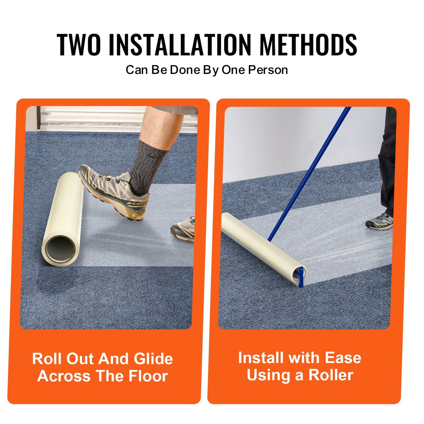 Teppichschutzfolie 24" x 100" selbstklebend Auto Teppichschutz PE