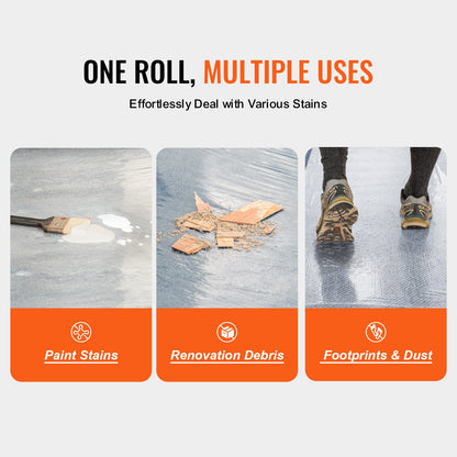 Carpet Protection Film 24" x 50" Self-Adhesive Car Carpet Protector PE