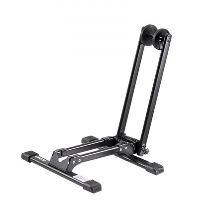 Bike Rack, Fits 20 to 29 Inch Mountain & Road Bikes, Alloy Steel Rust-Resistant Bike Floor Stand Rack, Foldable Bicycle Stand for Entryway, Garage, Home Bikes Parking & Storage, 1 Pack, Black