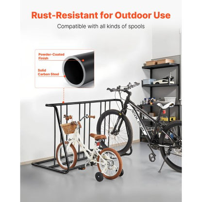 Bodenfahrradträger für 3-Zoll-Reifenbreite, Fahrradträger, Kapazität für 6 Fahrräder