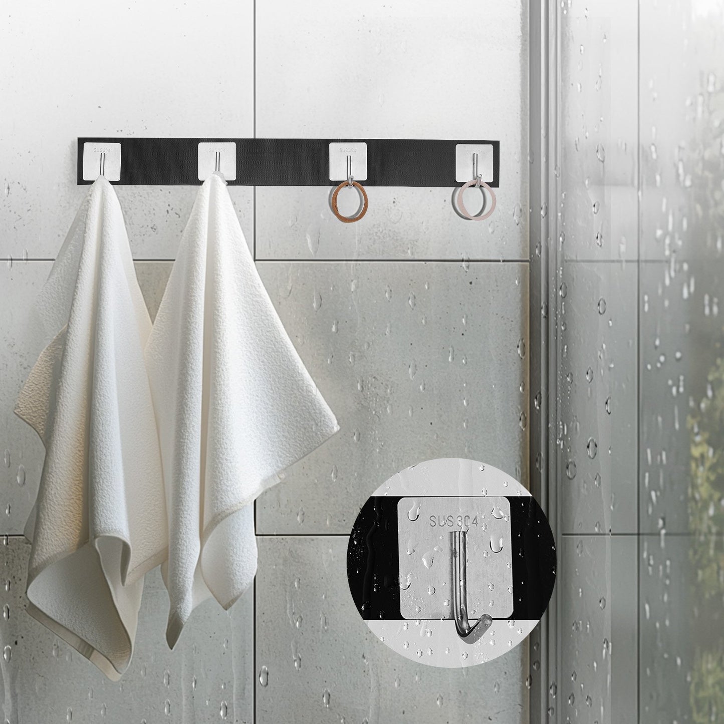 16 ft x 1.5 in Hook and Loop Tape, Hook Loop Heavy Duty Strips Rolls, Strong Nylon Self Adhesive Strips Roll, Sticky Back Fastener Tape Roll Ideal for Home Office School and Crafting, Black