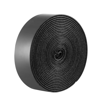 16 ft x 1.5 in Hook and Loop Tape, Hook Loop Heavy Duty Strips Rolls, Strong Nylon Self Adhesive Strips Roll, Sticky Back Fastener Tape Roll Ideal for Home Office School and Crafting, Black